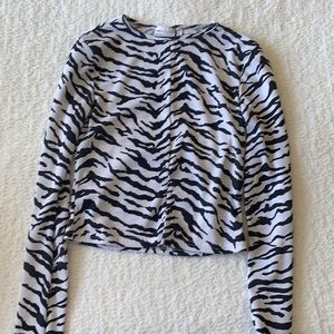 Zebra print asos shirt